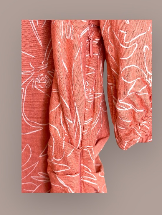 🌻 A New Day Pink Floral Puff Sleeve Square Neck Dress #584 - Picture 9 of 13